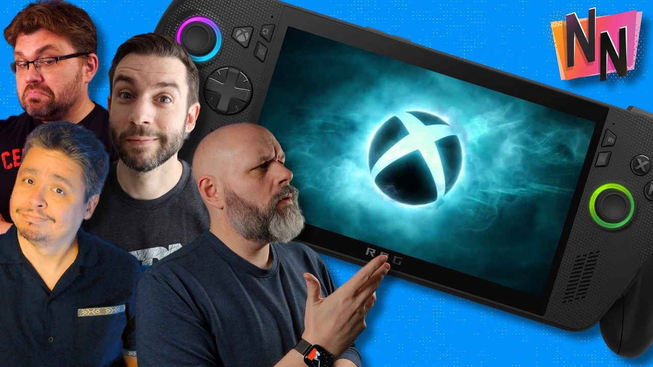 YouTube post by @NerdNest for Humble Bundle. Caption reads: Xbox Ally - Over 100 hours of testing.