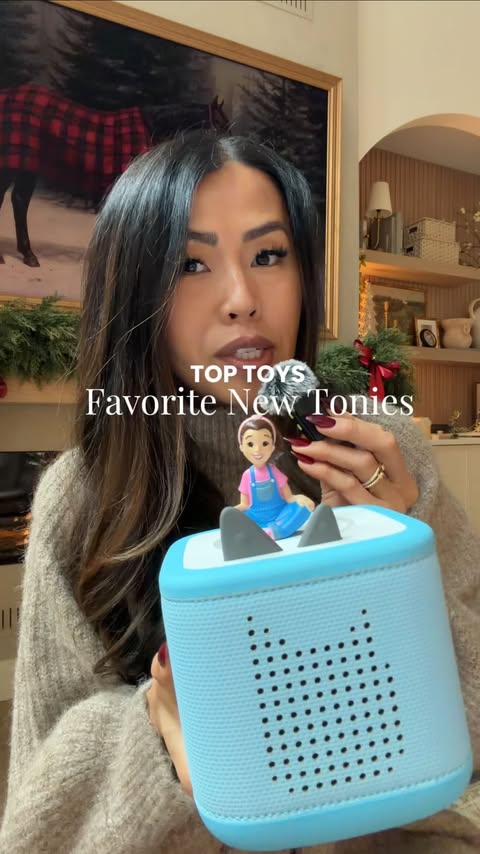 Instagram post by @thesabrinatan for tonies. Caption reads: [...] upgraded to Toniebox 2. Sharing all the....