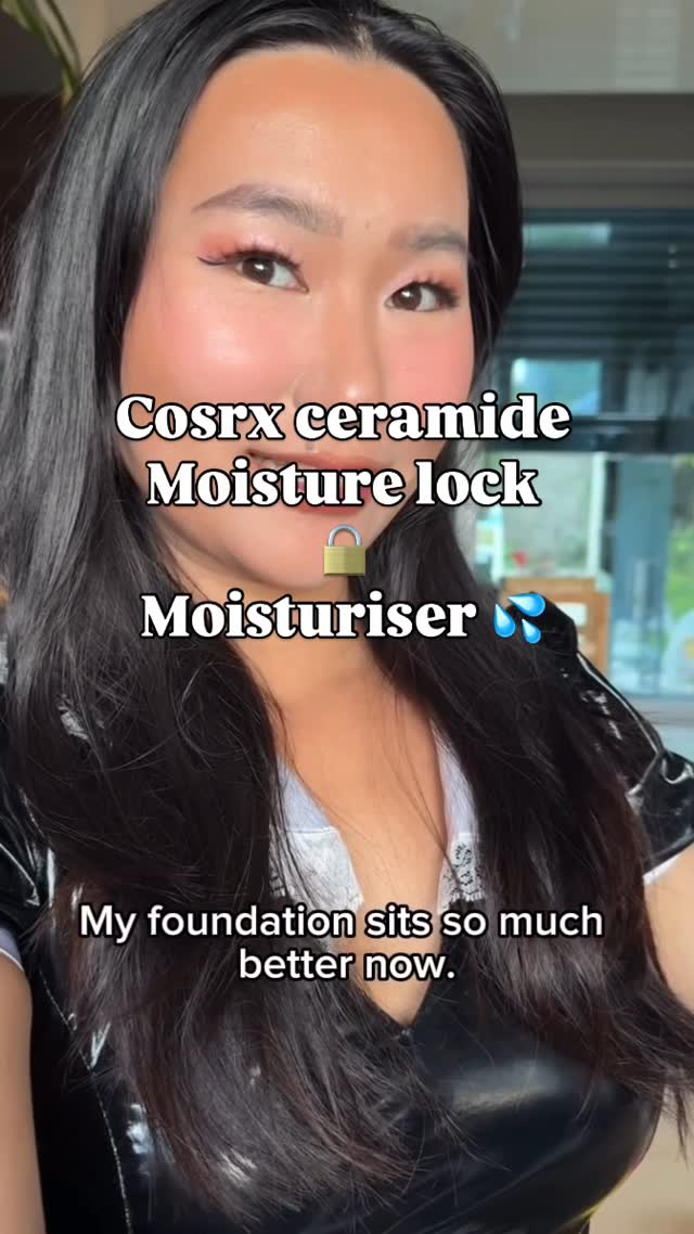 Instagram post by @avinosolostrnadel for Cosrx. Caption reads: My skin barrier’s new BFF 💧✨ Locked in moisture....