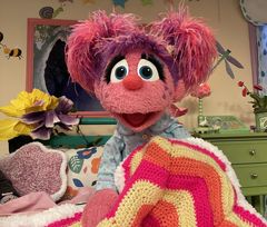 Instagram post by @jonahhands for Sesame Street. Caption reads: [...] Earlier this year Abby Cadabby from....