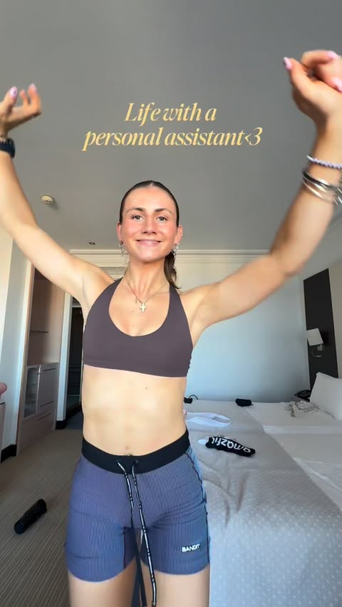 Instagram post by @izzyhillfit for Amazfit. Caption reads: My personal assistant @amazfituk AD I had the....