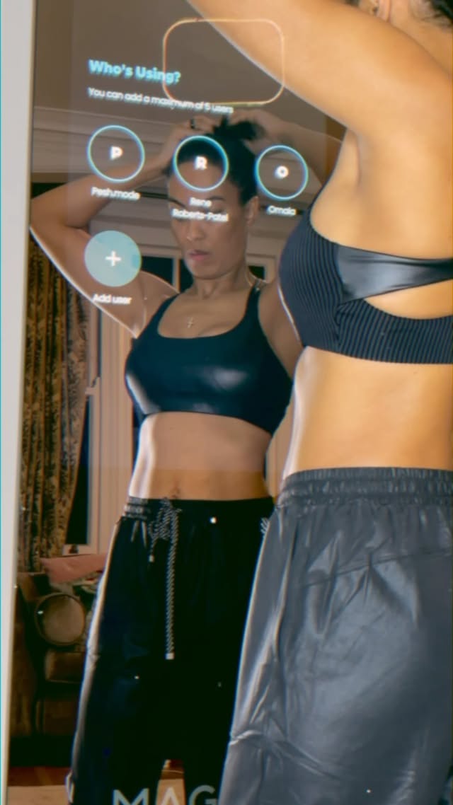 Instagram post by @iamrenerp for MAGIC AI. Caption reads: [...] night here you go, the @magicdotfit MAGIC AI....