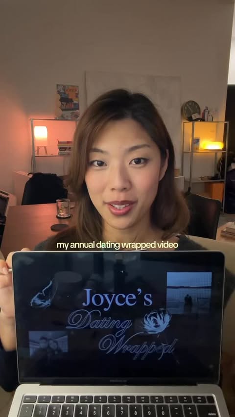 Instagram post by @joycehasa for Canva. Caption reads: [...] annual 2025 Dating Wrapped is here presented....