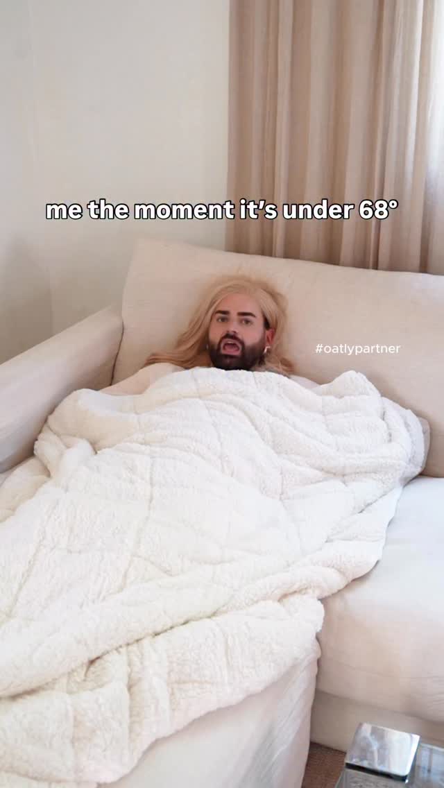 Instagram post by @kaicameron for Oatly. Caption reads: Do NOT speak to Oatleigh before she’s had her....