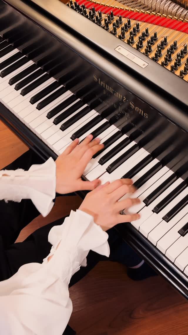 Instagram post by @tiffanypianist for Elisabetta Franchi. Caption reads: Morning! 20 days till my Nature album release and....