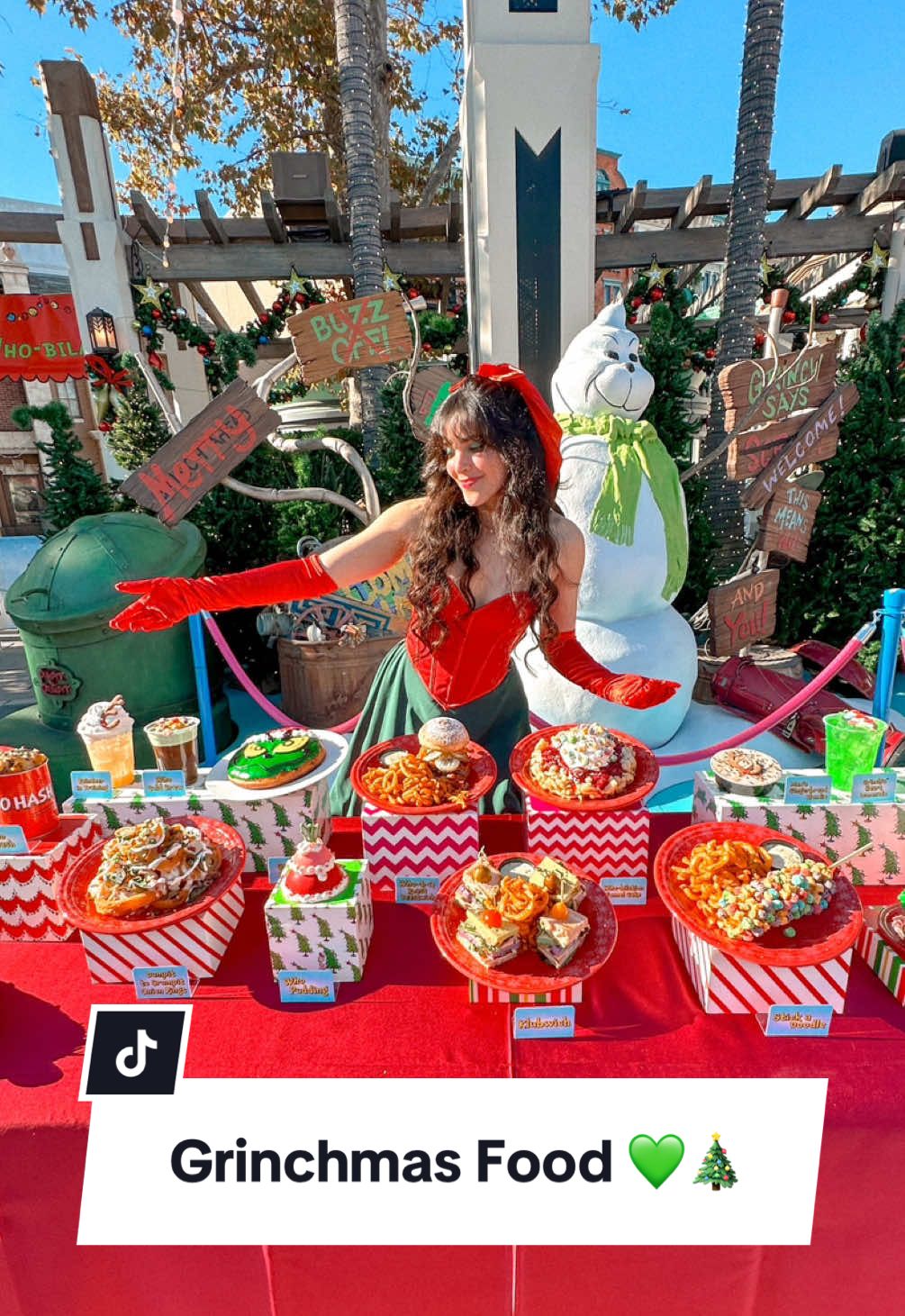 TikTok post by @krystaleverdeen for Universal Studios Hollywood. Caption reads: [...] and desserts available at Universal Studios....