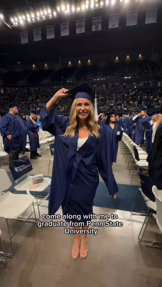 Instagram post by @katiefeeneyy for Her Campus. Caption reads: the graduation feels are real. 🥹🎓@katiefeeneyy....