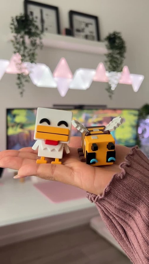 Instagram post by @cozy.cess for Youtooz. Caption reads: Just added the cutest little buddies to my desk....