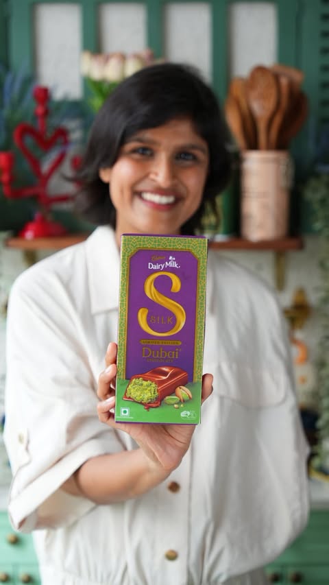Instagram post by @the_foodiediaries for Cadbury Dairy Milk Silk. Caption reads: [...] dipped in smooth chocolate….....