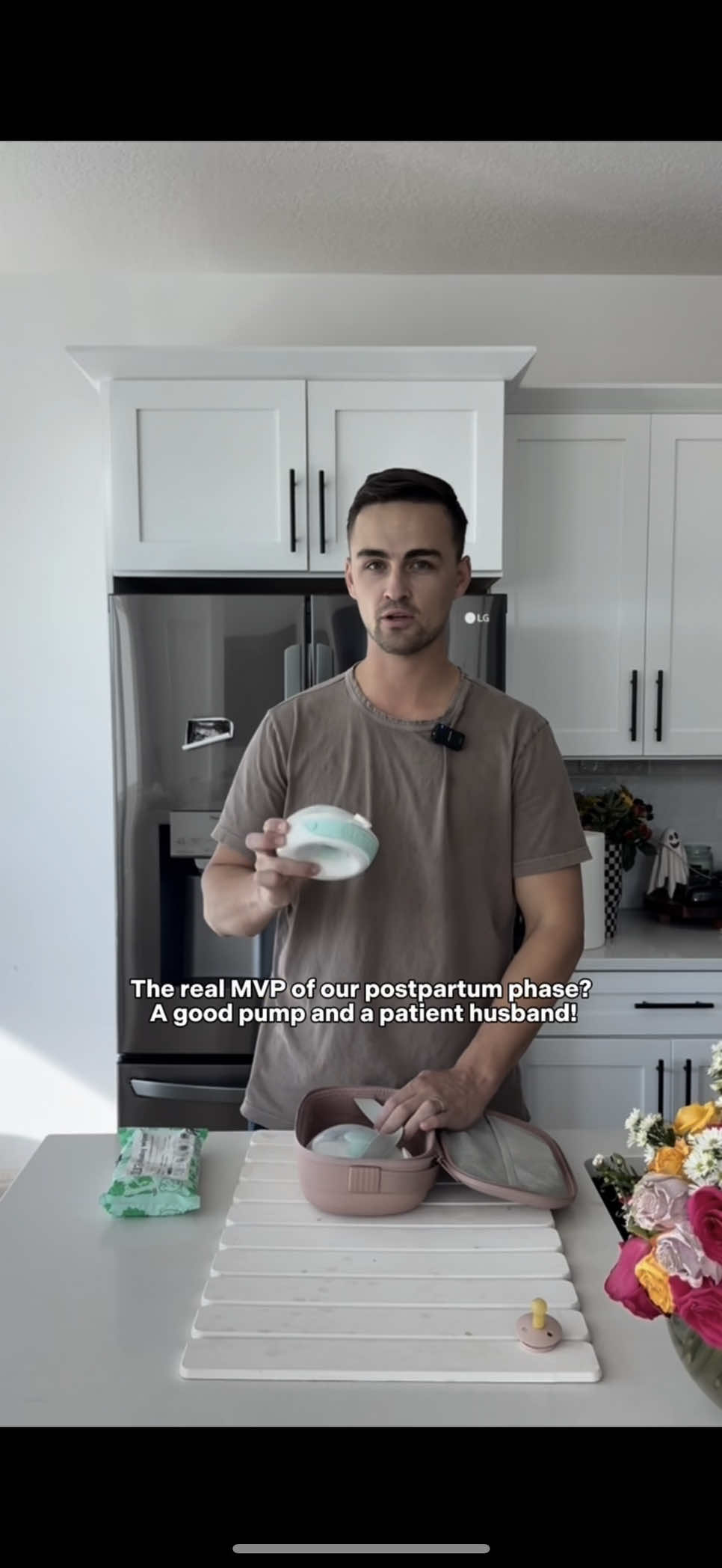 TikTok post by @jacob_neeley for willowpump. Caption reads: Supporting my wife postpartum has shown me that....