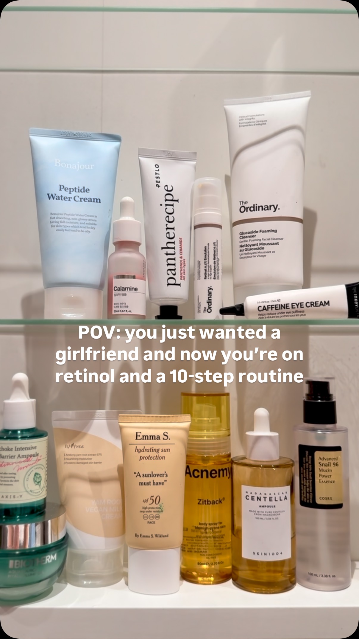 Instagram post by @theskincarebimbo for Brandheroes. Caption reads: POV: you just wanted a girlfriend and now you’re....