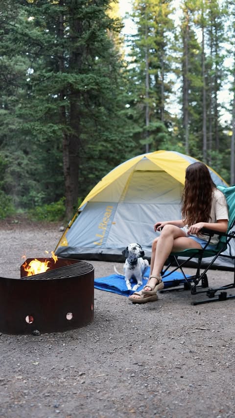 Instagram post by @mywildmeadows for L.L.Bean. Caption reads: [...] little campsite set up with some of my....
