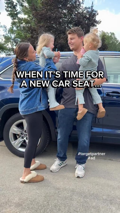 Instagram post by @annakeizer1 for Evenflo. Caption reads: #ad love it so much we had to get it AGAIN. And....