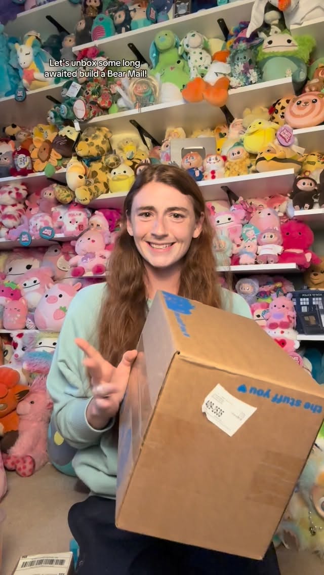 Instagram post by @danisquishie for Build-A-Bear. Caption reads: I think I’ll be taking this cutie with me to NYC....