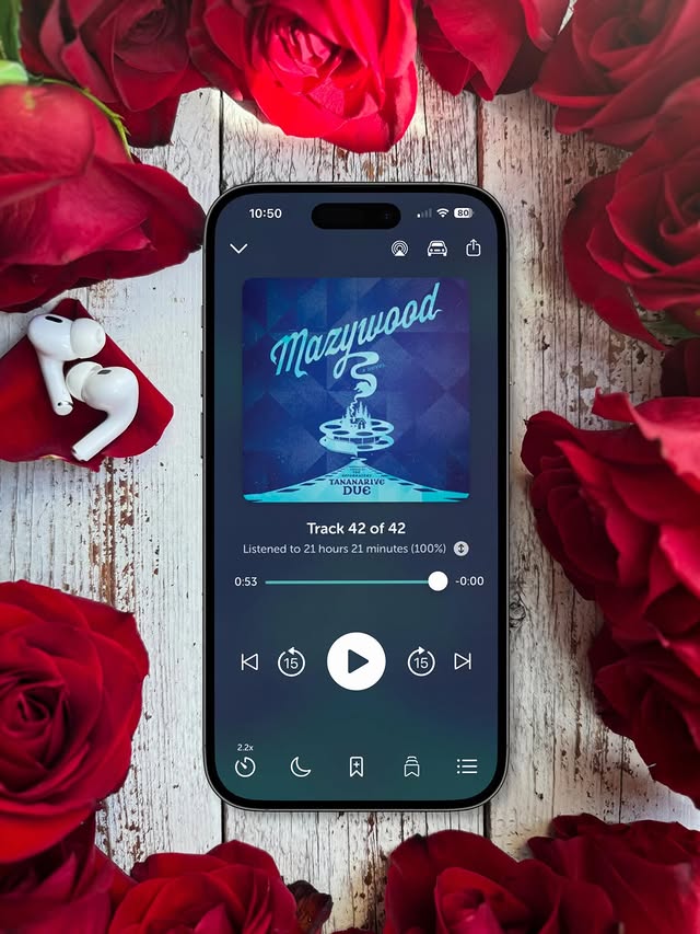 Instagram post by @readthisandsteep for Simon & Schuster Audio. Caption reads: Thank you @SagaPressBooks @Simon.Audio and....