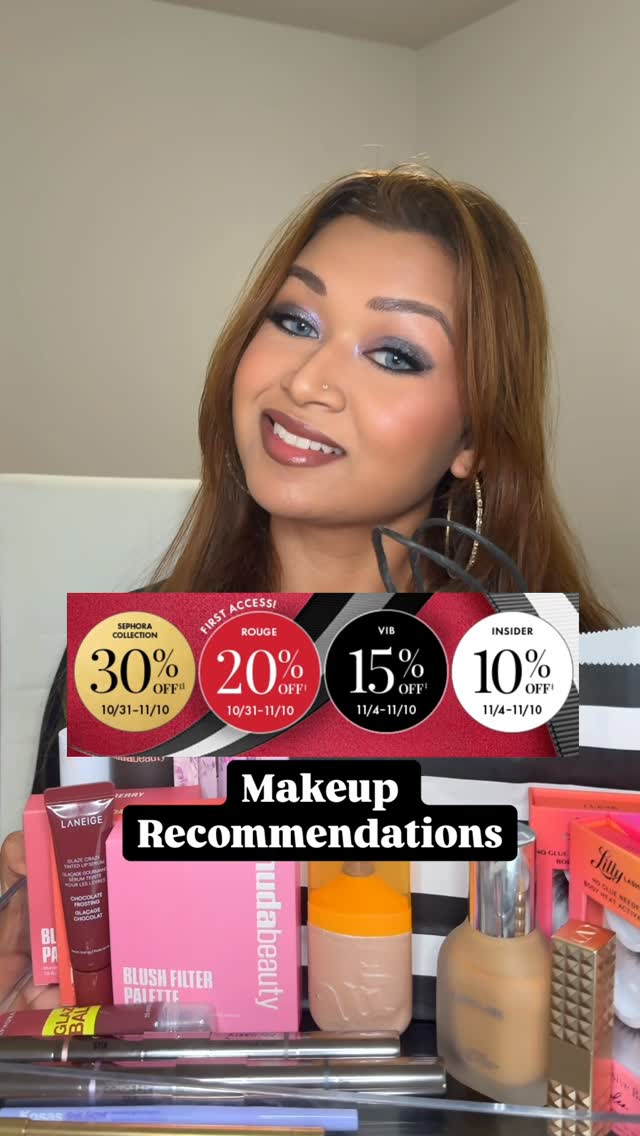 Instagram post by @honey.bon.bon for LAWLESS Beauty. Caption reads: 🍯 My @sephora Fall Savings Event MAKEUP....