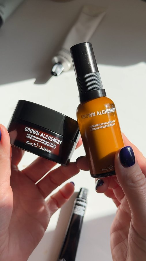 Instagram post by @addicted_to_face for Grown Alchemist. Caption reads: ✨ Future-proof your skin ✨

ad I’ve been trying....