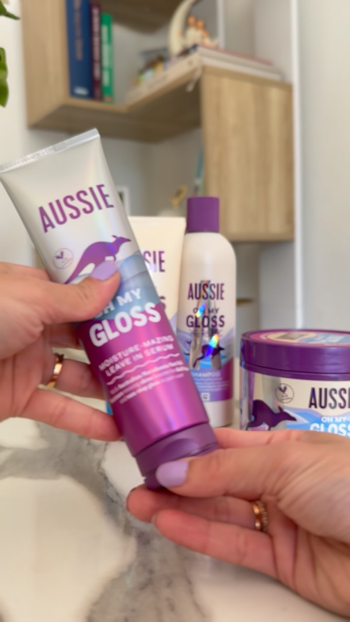 Instagram post by @liveabouts for Aussie Haircare. Caption reads: Hair Care Routine with Aussie! If you know the....