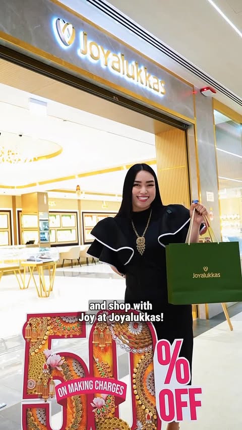 Instagram post by @bengshyudxb for Joyalukkas. Caption reads: Celebrating UAE National Day with a little sparkle....