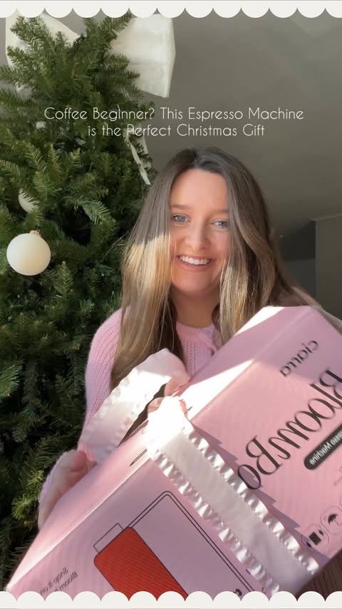 Instagram post by @trendykenziee for Ciarra Appliances. Caption reads: on the go portable espresso machine? count me in!....