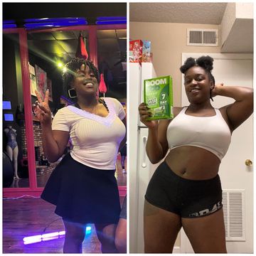 Instagram post by @teamkaylaproductions for Boombod. Caption reads: #ad @boombod’s shots always bring the results 🔥....