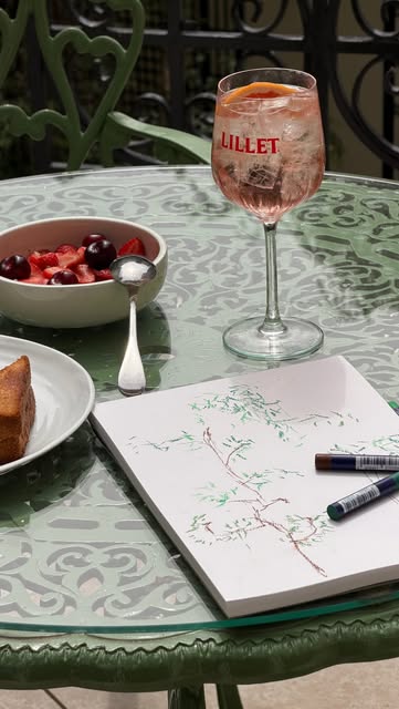 Instagram post by @abimarvel for Lillet. Caption reads: [...] Afternoon Sentiment Recipe, featuring....