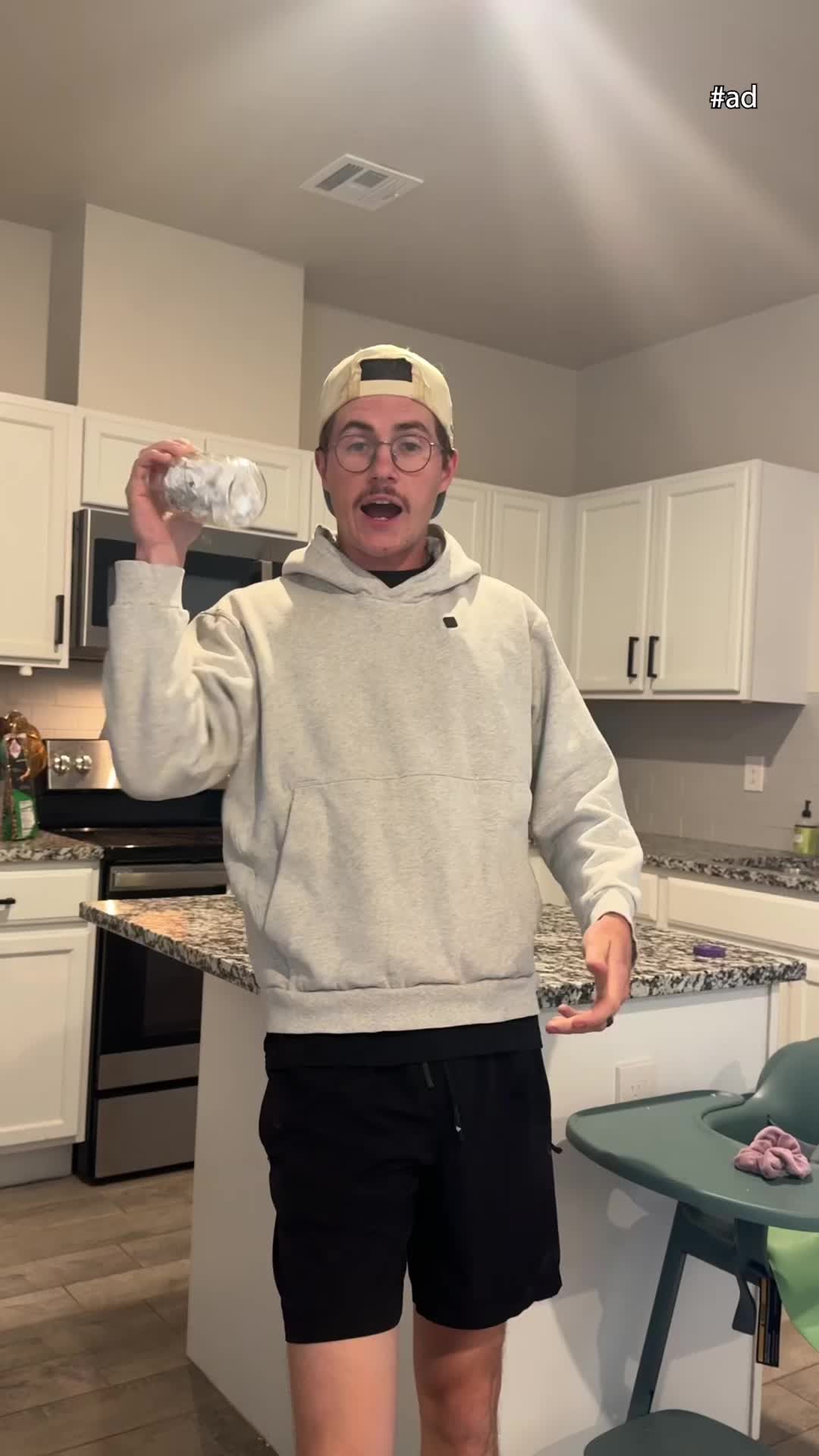 TikTok post by @dadnamedryan for Clorox. Caption reads: #ad I love not having to scrub. Check out the link....