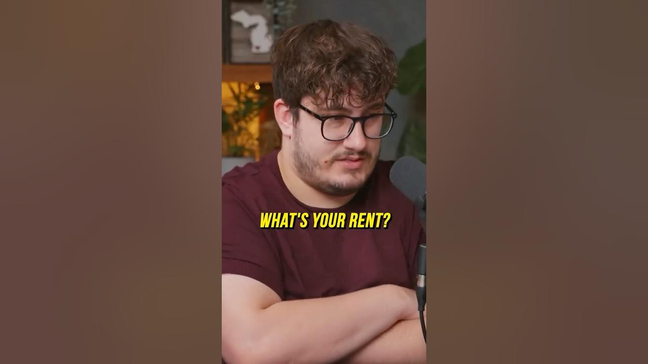 YouTube post by @CalebHammer for Domain Money. Caption reads: He Only Pays $900 For Rent In Los Angeles??.