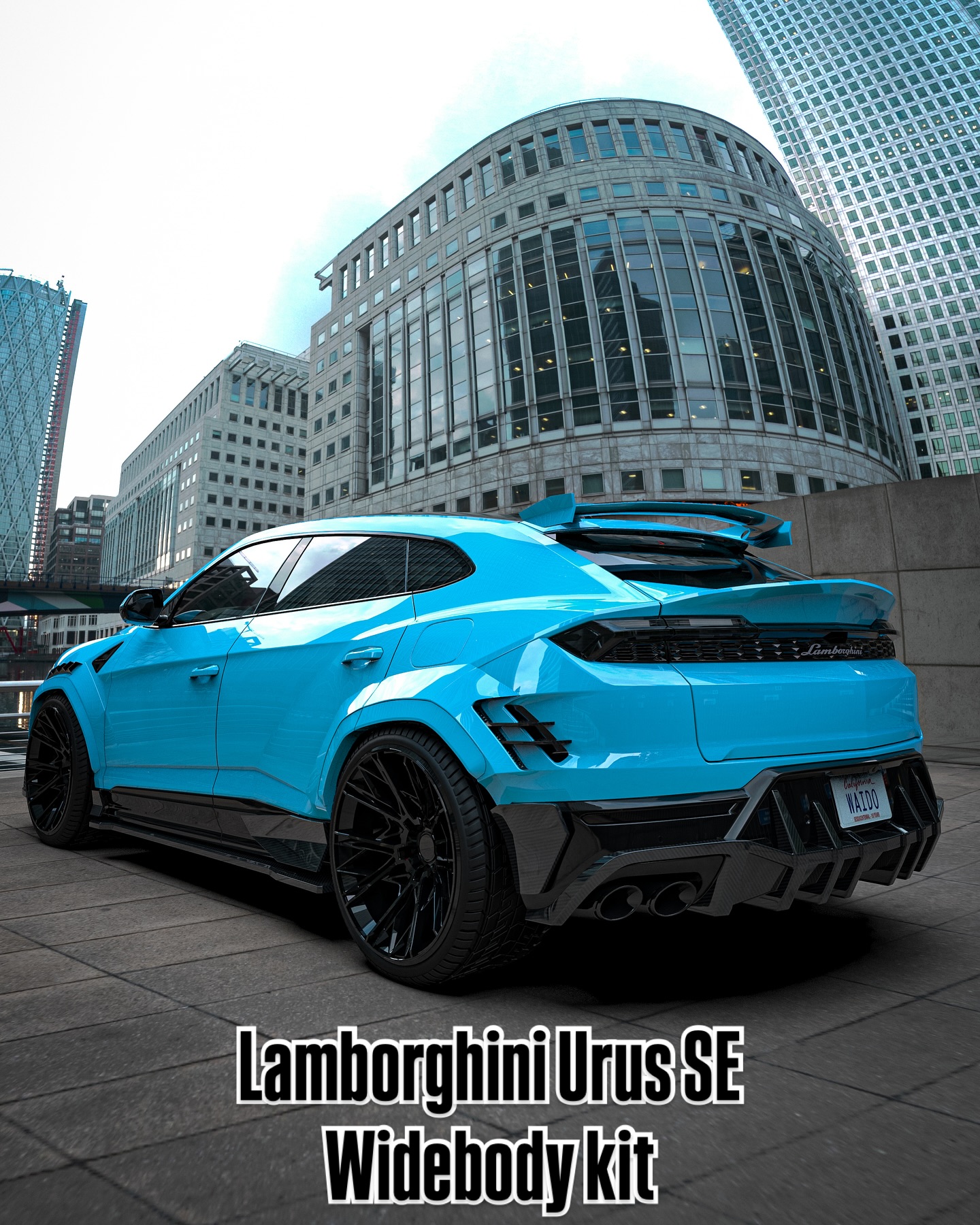 Instagram post by @stars.in.the.ceiling for LAMBORGHINI. Caption reads: 🚨Lamborghini Urus SE Widebody kit now....