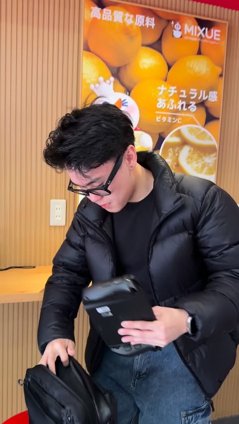 Instagram post by an influencer for Lenovo Australia & New Zealand. Caption reads: Long flights and late nights in Japan finally got....