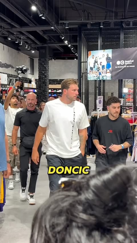 Instagram post by @canserra.city for Jordan. Caption reads: Conociendo a Luka Doncic 😳 @basketballemotion....