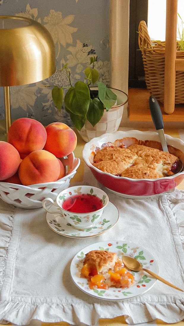 Instagram post by @kate_romanoff for Harry & David. Caption reads: Meet the sweetest gift of summer - Oregold Peaches....