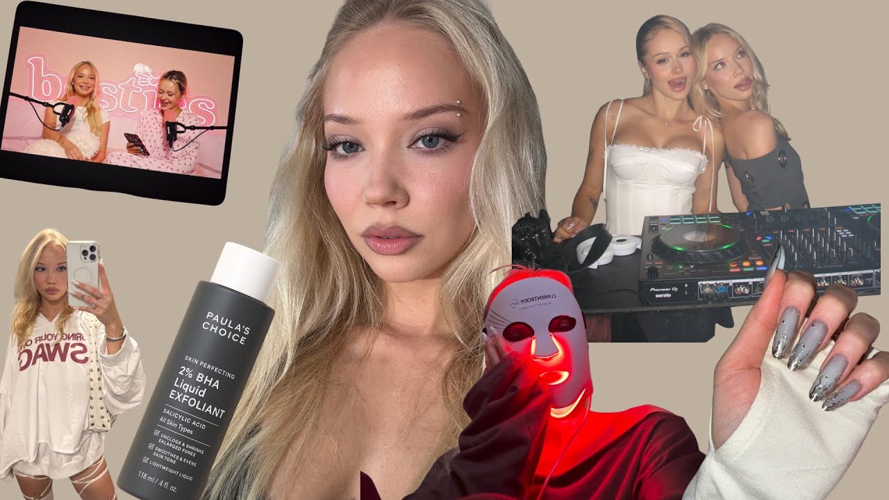 YouTube post by @veronikabialek for Cosibella. Caption reads: We're playing a DJ set at the Maybelline event!.