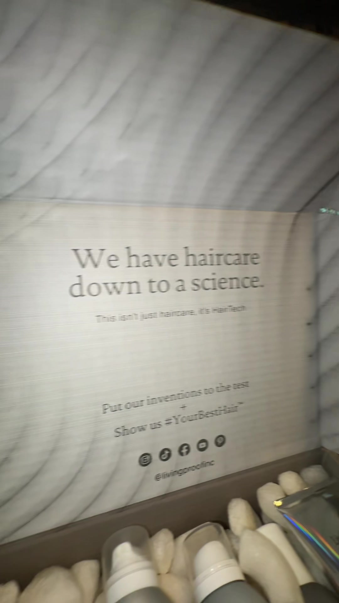 TikTok post by @kimberlymulgrew for Living Proof. Caption reads: Such a clutch set #livingproofinc @Living Proof,....