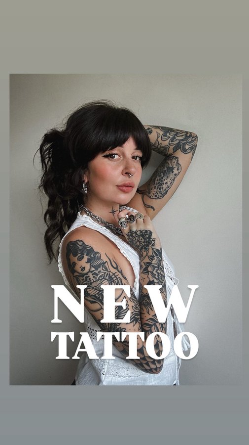 Instagram post by @clogascoigne for Tattoodo. Caption reads: ad | @tattoodo paired me with....