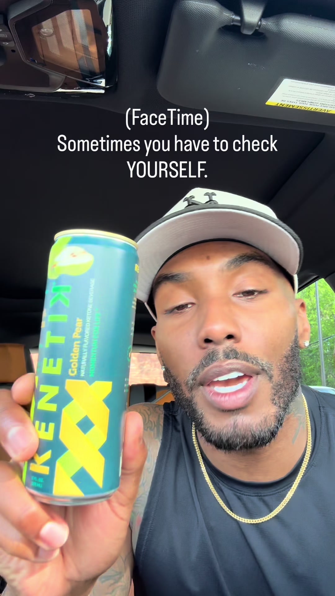 TikTok post by @justjosephd for Kenetik. Caption reads: [...] about that man and order a can! 😅😂....