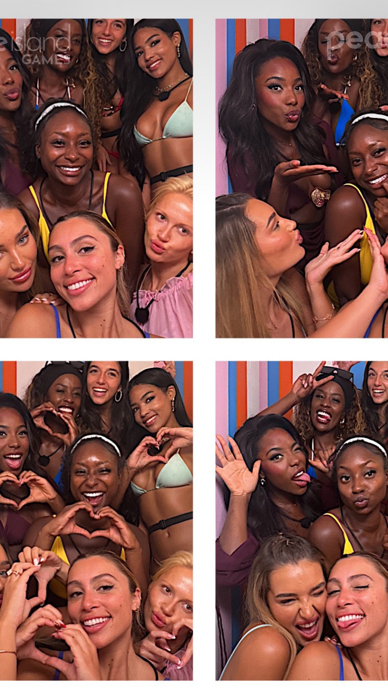 Instagram post by @andreinasntos for Peacock TV. Caption reads: too darn cute 🥹 the purest reaction EVER 🤍 thank....