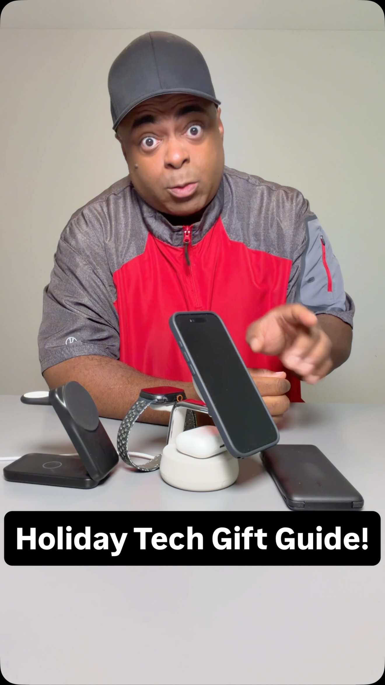Instagram post by @lamarrwilson for Belkin. Caption reads: Holiday tech gifts made easy; @belkin’s got you....