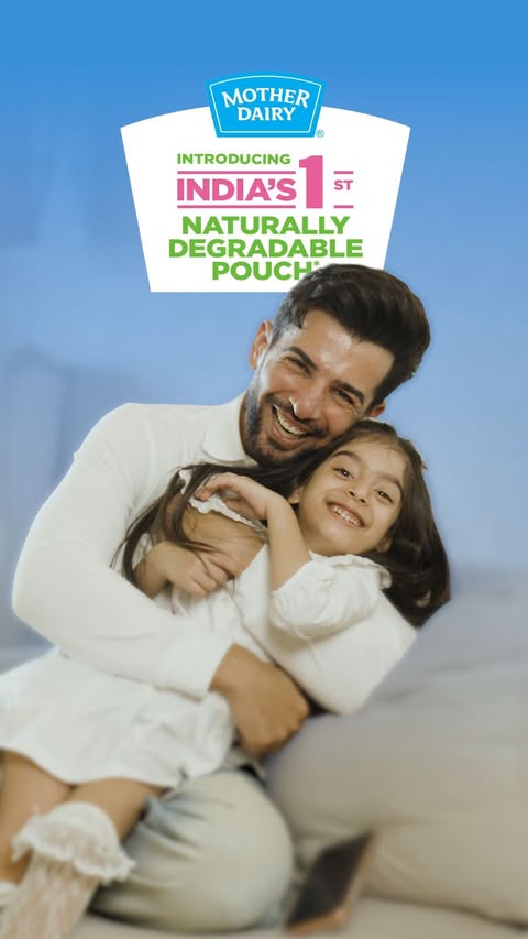 Instagram post by @ijaybhanushali for Mother Dairy. Caption reads: [...] wajah de di proud feel karne ki. 💚 Mother....