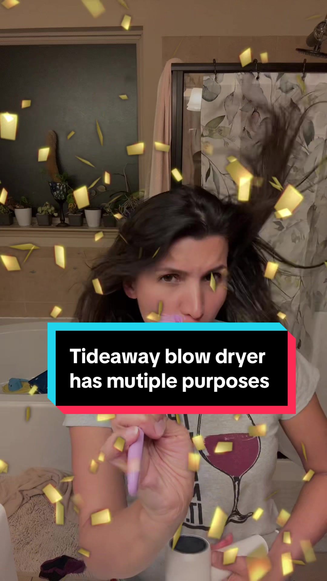 TikTok post by @cjmama323 for Tideway. Caption reads: #tidewayblowdryer#hairtok#hairtools#holidaycountdo....