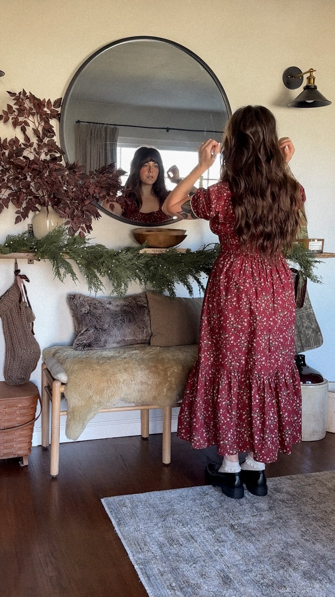 Instagram post by @thegoodrichwife for Christy Dawn. Caption reads: [...] occasion”. This new Brynne from @christydawn....