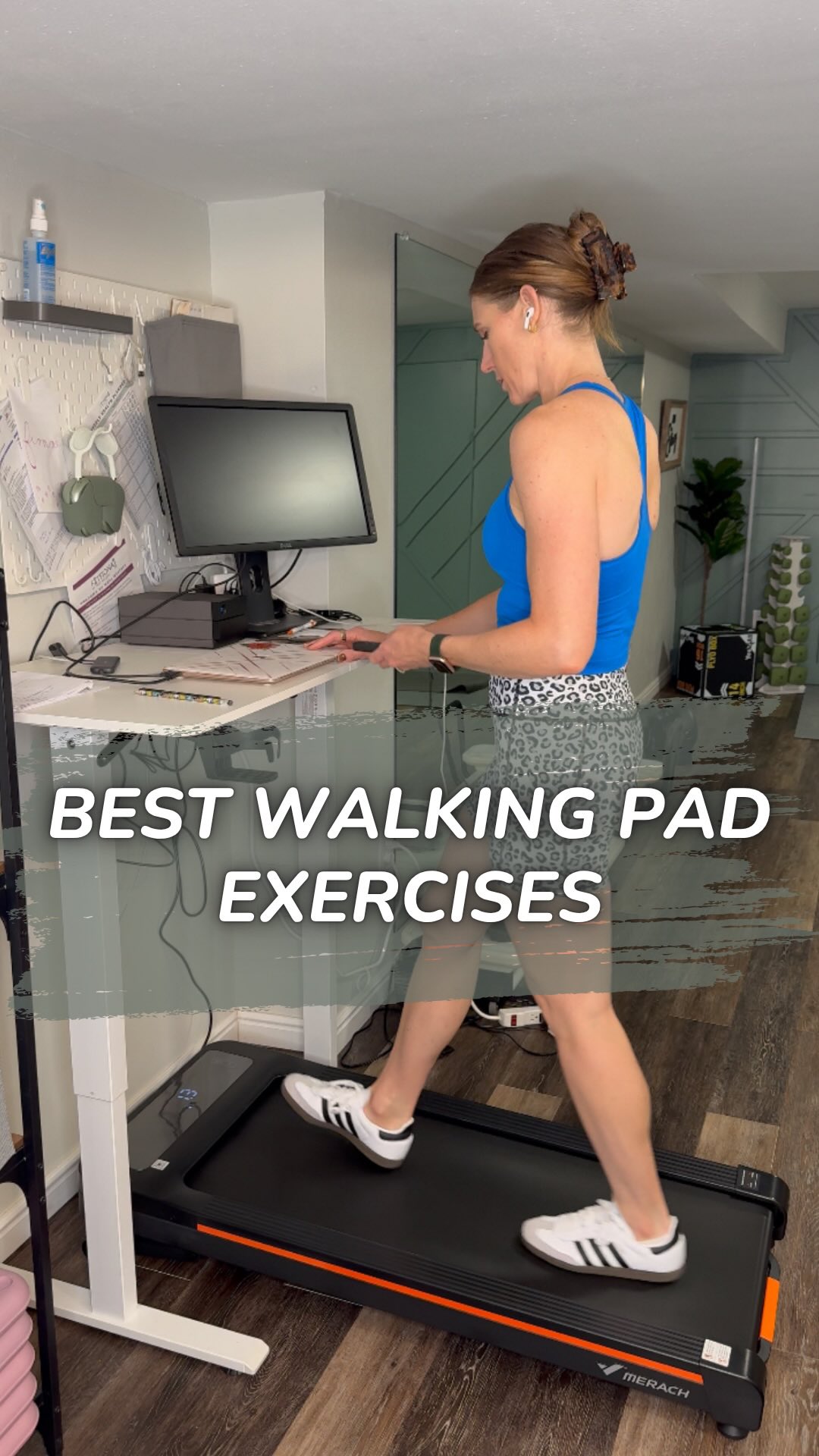 Instagram post by @fitfionaj for Merach. Caption reads: Why I’m obsessed with this walking pad (and why....