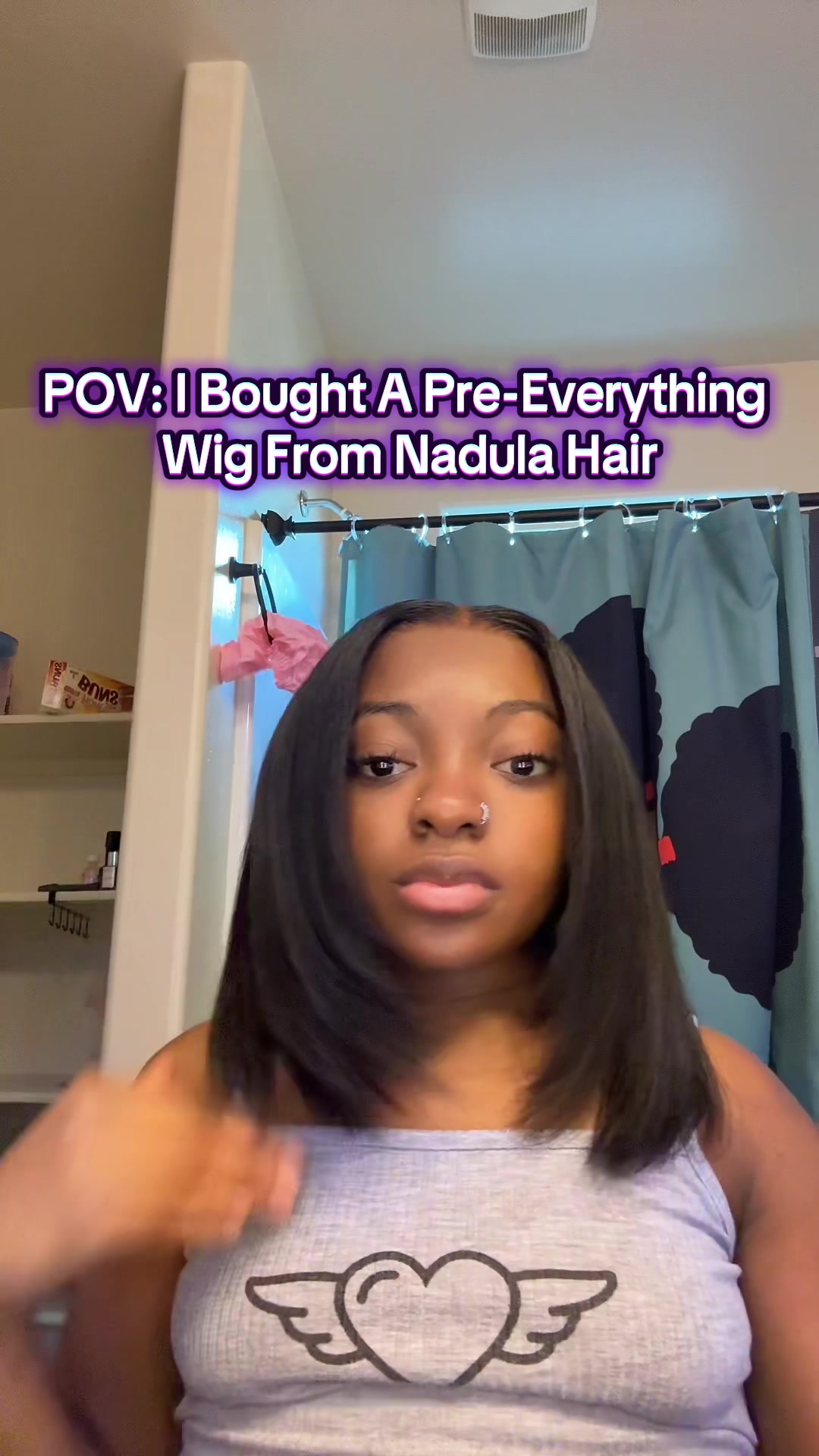 TikTok post by @mama_loux2 for Nadula. Caption reads: Yaki Bob 10/10 @nadula hair @nadulahairshop_ ....