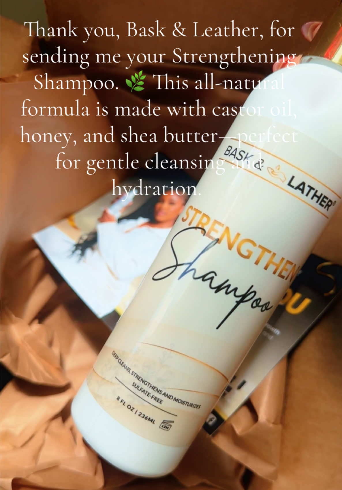 TikTok post by @neha_2193 for Bask And Lather Co. Caption reads: Thank you so much @Bask and Lather Co 🫶🏽❣️....