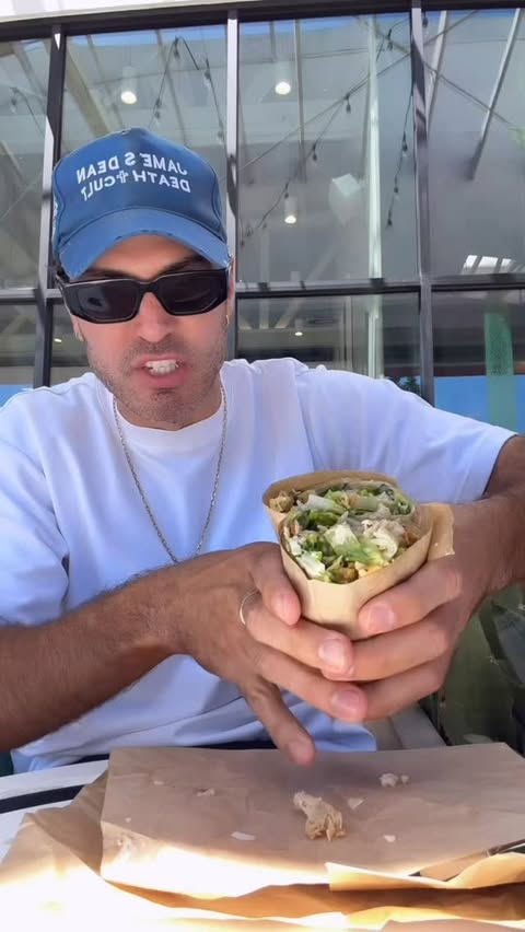 Instagram post by @joeyzauzig for sweetgreen. Caption reads: #sweetgreen_partner Yours truly got to help [...].