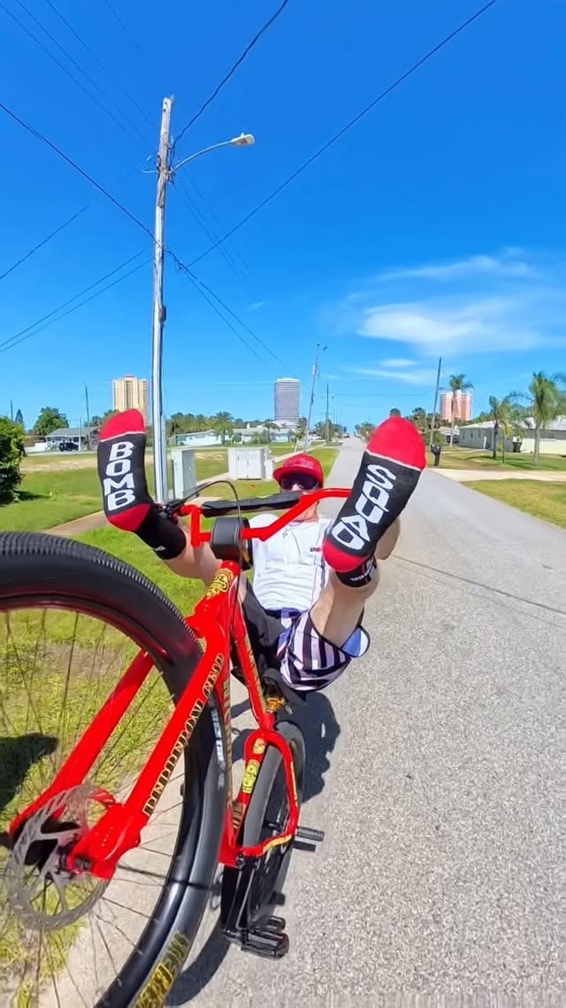 Instagram post by @wichofilmspr for Bomber Eyewear. Caption reads: My sponsor @bombereyewear sent me matching socks....