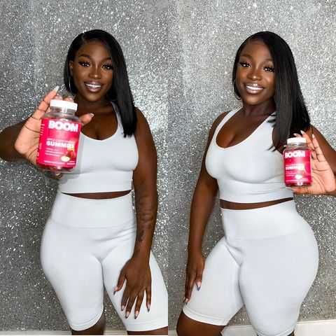 Instagram post by @shaniquejavelle for BOOMBOD. Caption reads: #ad I never leave the house without my @boombod....