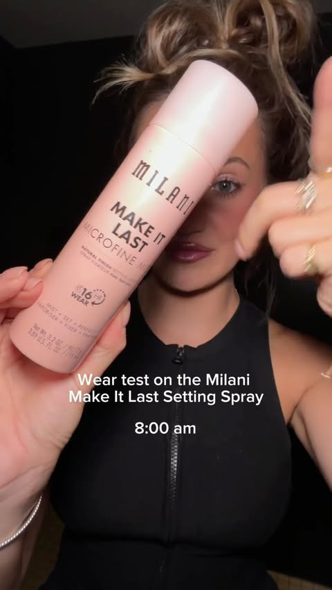 Instagram post by @jaedamariemakeup for Milani Cosmetics. Caption reads: Putting the @milanicosmetics Microfine setting....