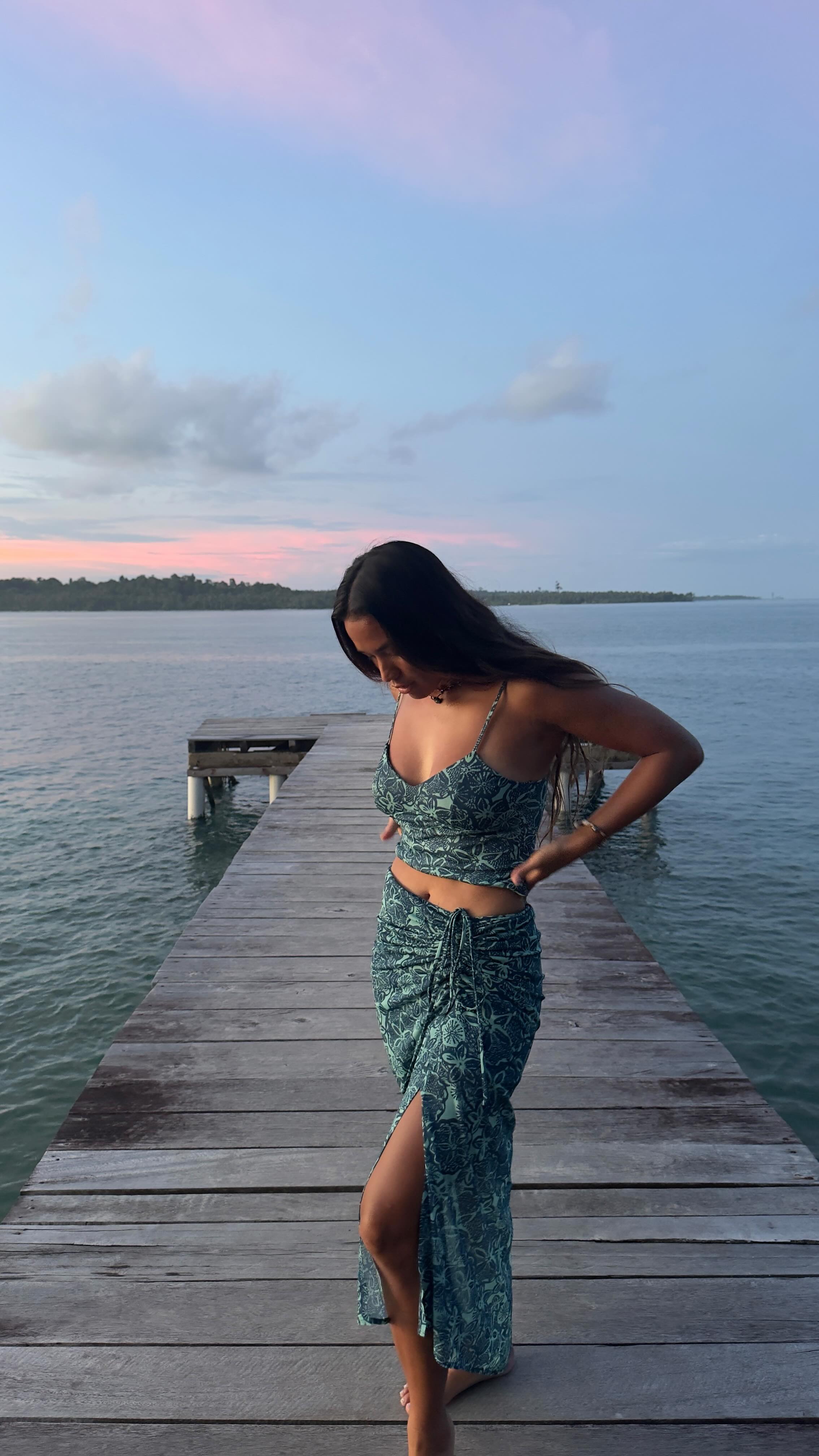 Instagram post by @erynkrouse for JOLYN. Caption reads: Okay but I feel like an actual mermaid in this set....