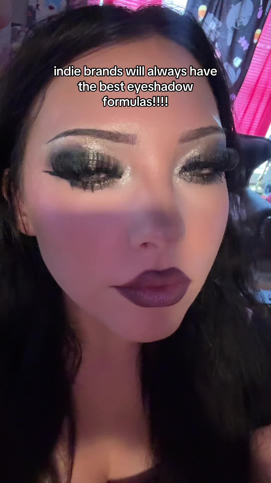 TikTok post by @autumnmarys for Adriana Nichole Cosmetics. Caption reads: @Adriana Nichole Cosmetics I am luxurious palette.